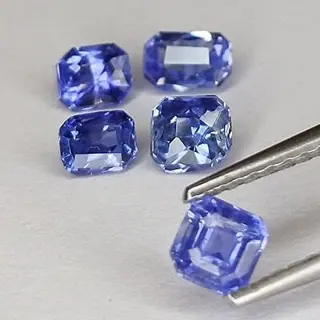 5 pcs Blauw Saffier - 1.76 ct