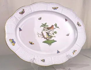 Rothschild bird - Herend - Dienblad cm. 36X27 - 102RO. Hand