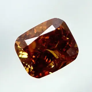 Diamant - 0.28 ct - Cushion - Natural Fancy Deep Orange -