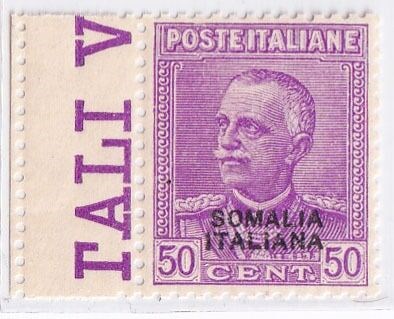Italiaans Somalië 1930 - Victor Emmanuel III, 50 cents lilac. With very good centring - sassone 139