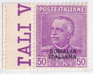 Italiaans Somalië 1930 - Victor Emmanuel III, 50 cents lilac. With very good centring - sassone 139