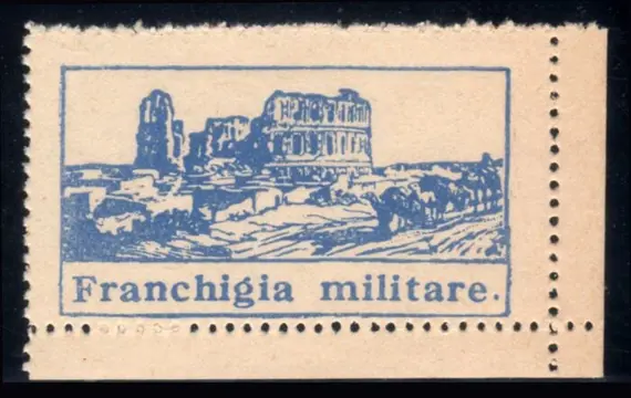 Koninkrijk Italië 1943 - El Djem military deductible rate, sheet corner - Sassone n. 1