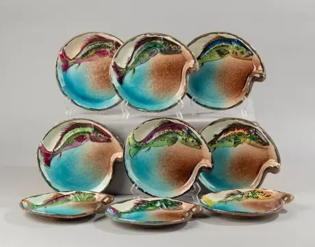 CH. M. Roux Cannes - Visservies (9) - Keramiek