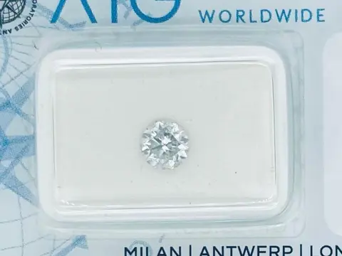 1 pcs Diamant - 0.46 ct - Briljant, Rond - F - SI3