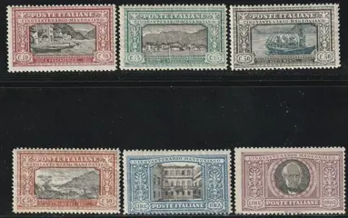Koninkrijk Italië 1923 - Manzoni, complete intact set, rare and certified - Sassone S.29
