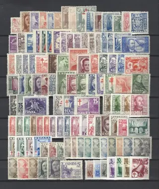 Spanje 1942/1949 - Collection of years 1942 to 1949 (without Edifil No.1015/16 and NE60)