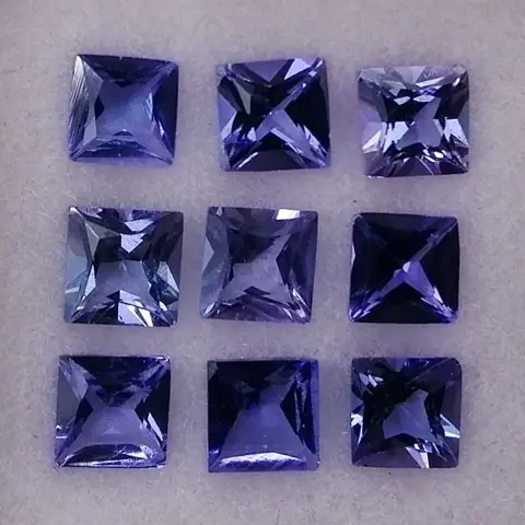 9 pcsTanzaniet - 3.34 ct