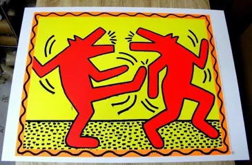 Keith Haring - Untitled (Dancing Dogs) Silk-Screen - 1982