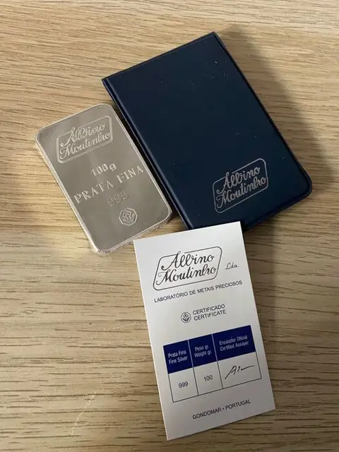 100 gram - Zilver .999 - Albino Moutinho - Verzegeld en met certificaat