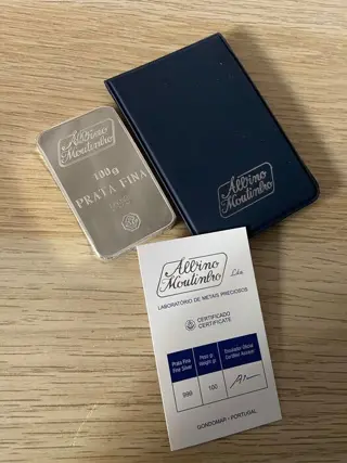 100 gram - Zilver .999 - Albino Moutinho - Verzegeld en met certificaat