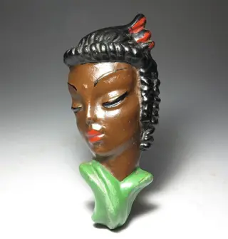 Kolozsvári Kory Ceramic - Art Deco wandmasker