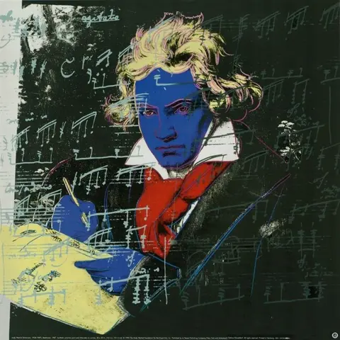 Andy Warhol - Beethoven, 1987 - Licensed Print. - 1992