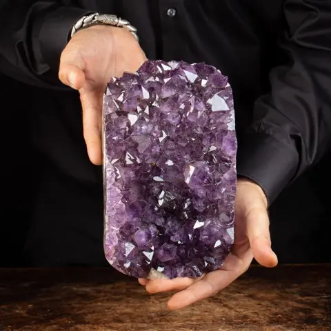 Extra Donker Paarse Amethist Vrije vorm Druzy - 240×140×100