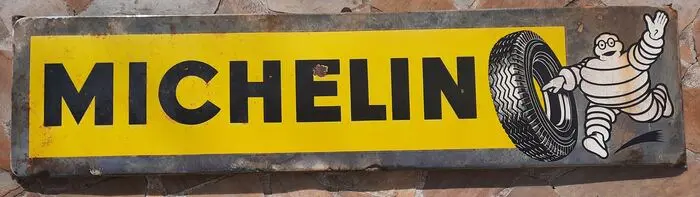 Bord - Plaque émaillée, 175x43cm - Michelin - 1950-1960