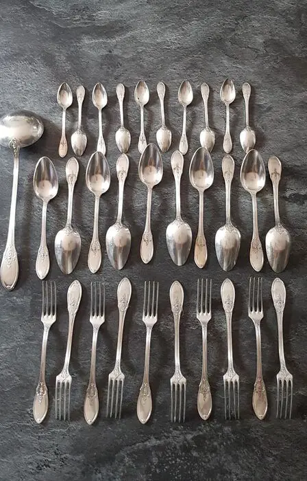 Orfèvrerie "P.D" - Serveerbestek - Art Nouveau - Verzilverd