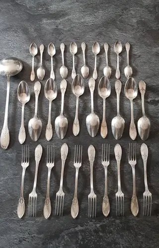 Orfèvrerie "P.D" - Serveerbestek - Art Nouveau - Verzilverd