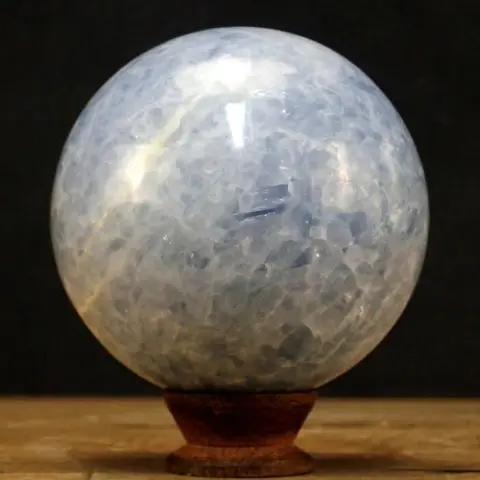 A++ HEMELSBLAUW CALCITE KRISTAL Gebied - 96×96×96 mm -