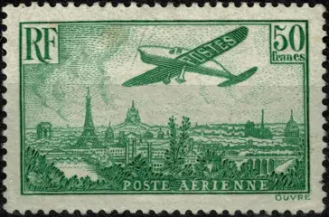 Frankrijk 1936 - Avion survolant Paris 50fr - Maury 14