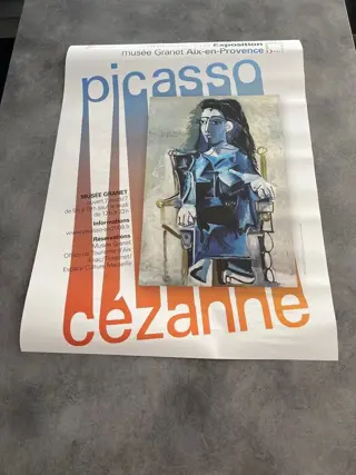 Pablo Picasso - Affiche (rare) - Jacqueline assise dans un