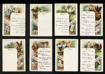 Annonyme - 8 menus " Les races de poules " - 1899