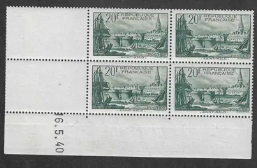 Frankrijk - Ader - block of 4 copies, dated corner - Saint-Malo - mint** - Yvert n°394