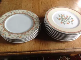 Koffietijdservies, gebaksbordjes , 11 stuks