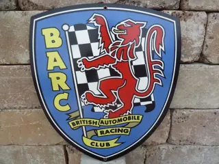 Bord - British Automobile Racing Club (BARC) Schild Metall
