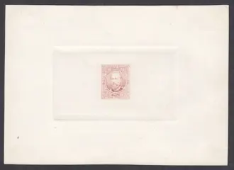 Nederland 1869 - Koning Willem III, Delpierre proef op wit kartonpapier
