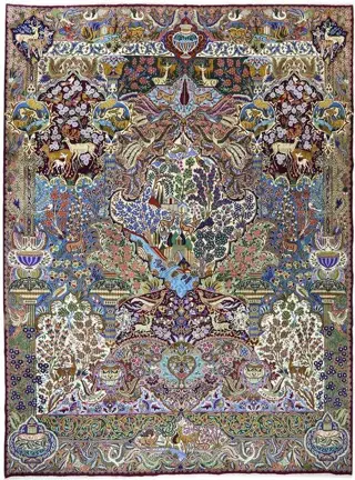 Kashmar Garten Eden - mooi perzisch tapijt - 400 cm - 300 cm