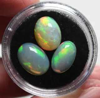 Ethiopische opalen van 6,91 ct met een uitstekend