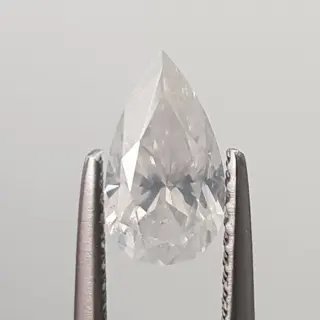 1 pcs Diamant - 1.01 ct - Peer - fancy wit - P1, GIA