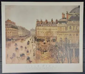 Camille Pisarro - Place du Theàtre Français Pluie - The