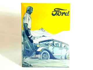 Bord - FORD - metalen wandbord in reliëf- FORD - Ford - Na