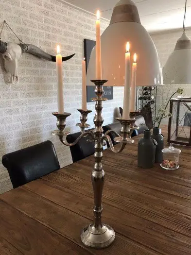 Kandelaar, voor 5 kaarsen , kaarsen kandelaar