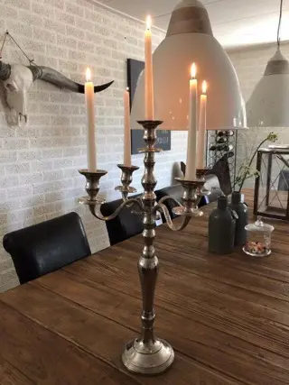 Kandelaar, voor 5 kaarsen , kaarsen kandelaar