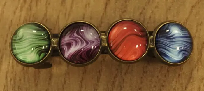 Haarclip cabochon " Stenen rood / paars / groen / blauw "