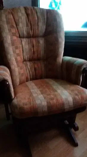 ZEER MOOIE VINTAGE SCHOMEL STOEL,BREDE ZITTING VAN EIKEN