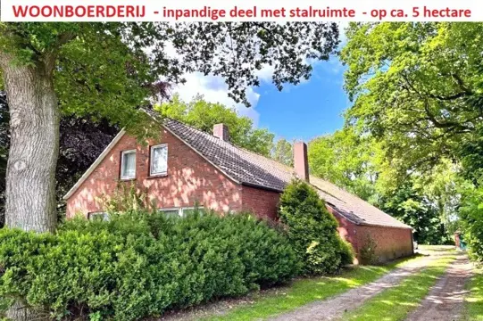Woonboerderij op 5 hectare