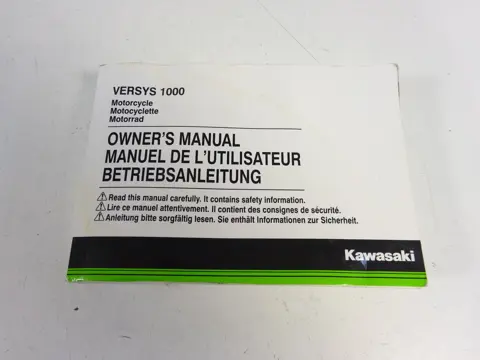 INSTRUCTIEBOEKJE Kawasaki VERSYS 1000 2015 - 2018