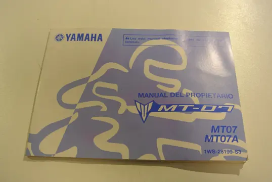 INSTRUCTIEBOEKJE Yamaha MT 07 2014 - 2017