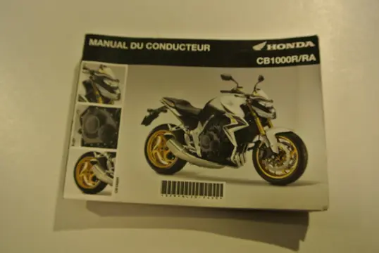 INSTRUCTIEBOEKJE Honda CB 1000 R 2008 - 2016