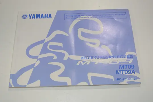 INSTRUCTIEBOEKJE Yamaha MT 09 2013 - 2017