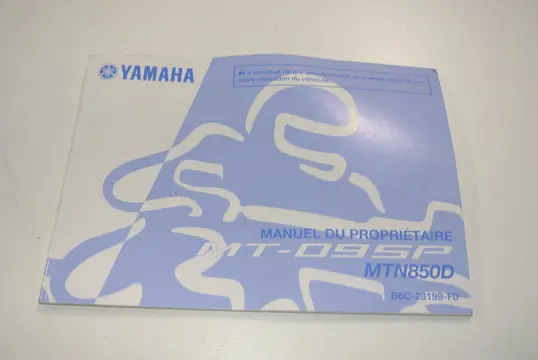INSTRUCTIEBOEKJE Yamaha MT 09 2018 - 2020
