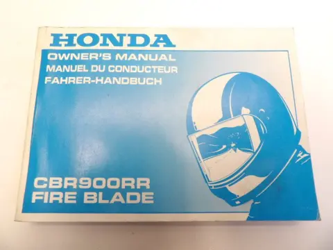 INSTRUCTIEBOEKJE Honda CBR 900 RR 1992 - 1993 / 1994 - 1995