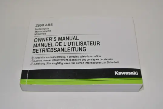 INSTRUCTIEBOEKJE Kawasaki Z 650 2017 - 2019