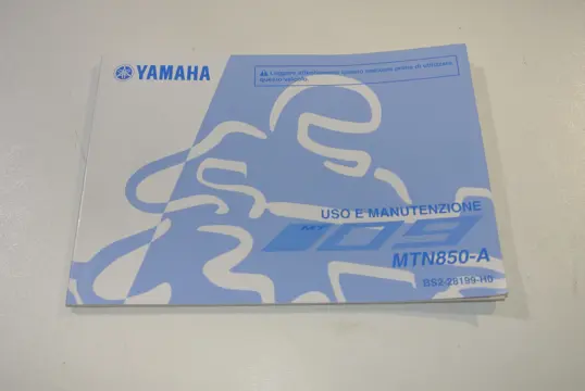 INSTRUCTIEBOEKJE Yamaha MT 09 2013 - 2017