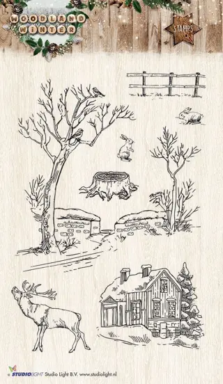 Woodland Winter - Transparante Stempel - A6 - StampWW192
