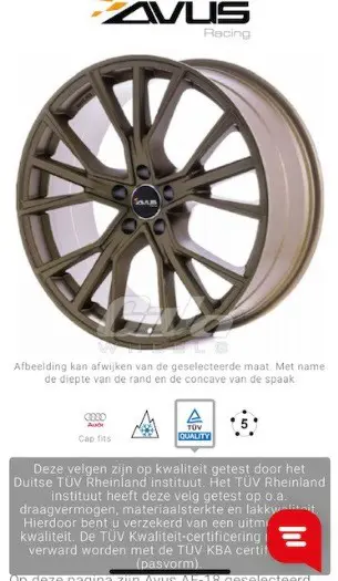 **NIEUW** Avus velgen 21"+Banden