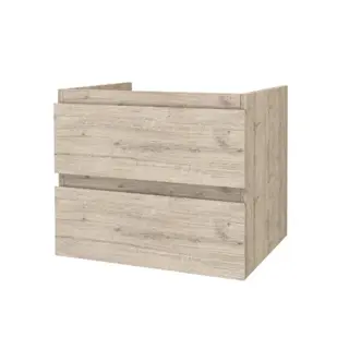 Badmeubel Sally 60cm - Incl keramische wastafel Licht hout
