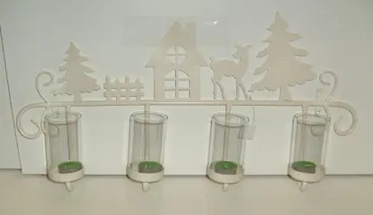 KANDELAAR WAND WAXINELICHTJE WINTER TAFEREEL METAAL Nieuw